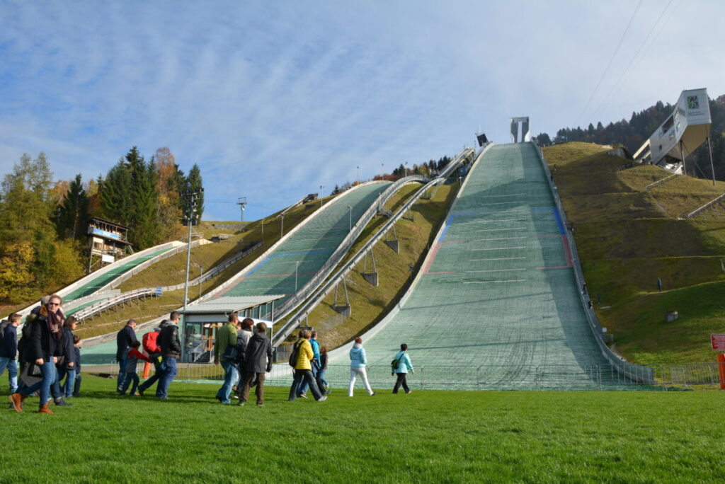 Führung auf der Skisprungschanze Garmisch Partenkirchen